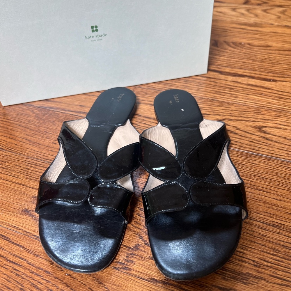 Kate Spade Black patent leather sandals